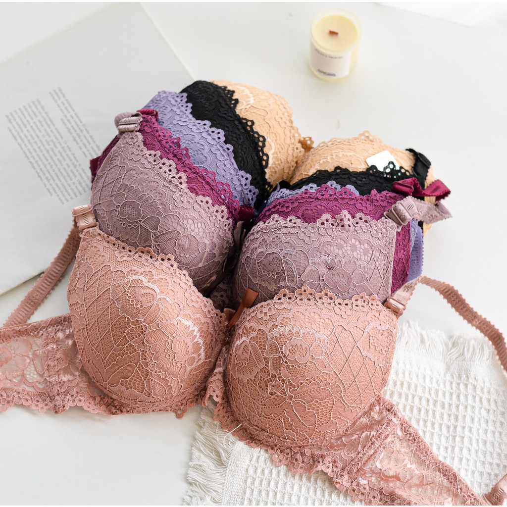 เสื้อใน  #Daisy C192 พลัสไซส์มีโครงและฟองน้ำ ใส่สบาย ไซส์ คัพ C ตะขอสามแถว SIZE 40-46