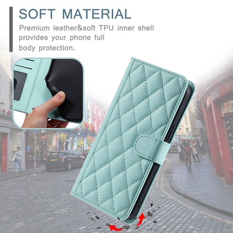 สําหรับ Samsung Galaxy S23 S22 S21 S24 Ultra Plus S20FE S21FE S23FE แฟชั่นพลิกหนังโทรศัพท์กระเป๋าสตางค์หนัง PU หนังแม่เหล็กปลอกป้องกันกันกระแทก - รูปที่ 3