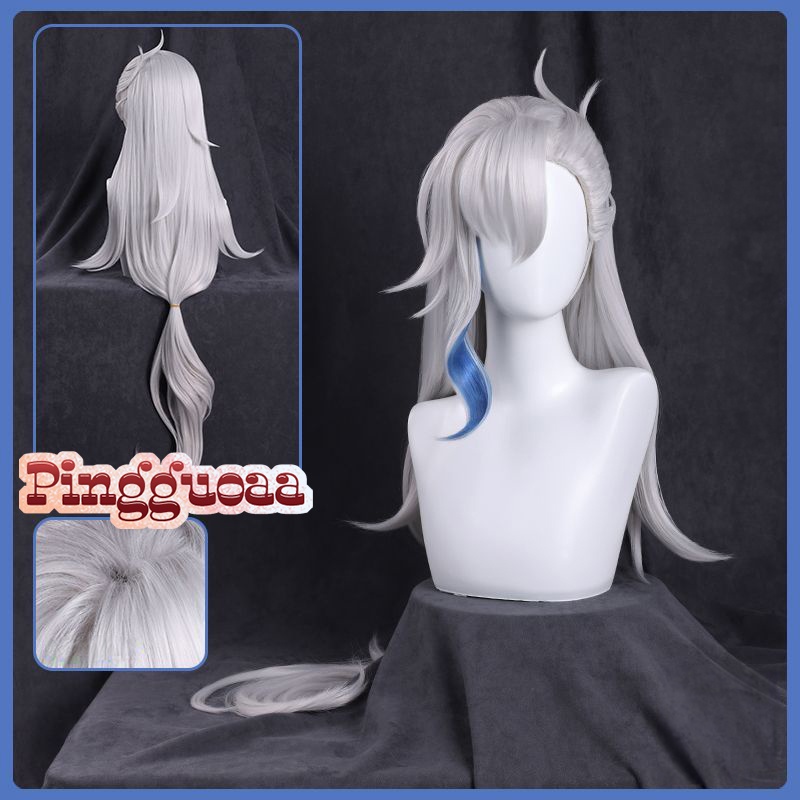 【 1/3 Delusion 】Genshin Impact Fontaine Neuvillette Cosplay Wig 100cm Long Heat Resistant Synthetic Hair