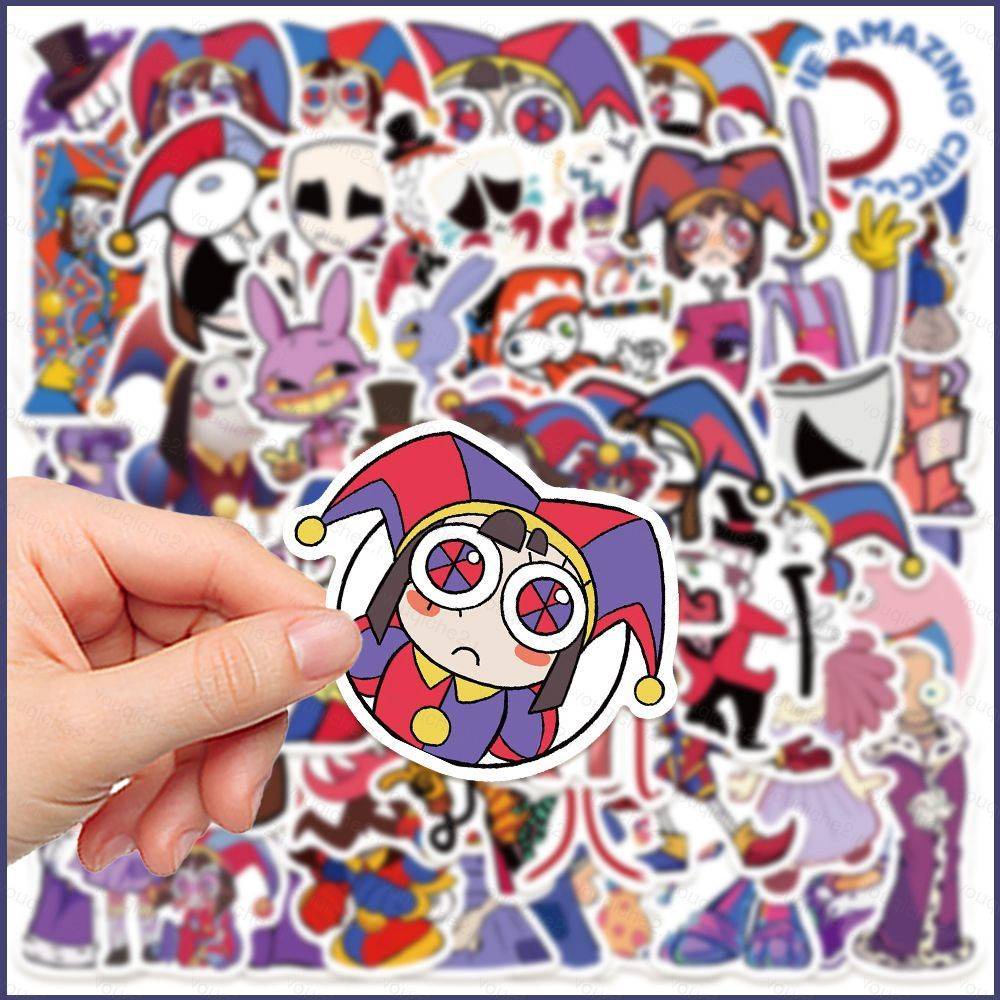 สติกเกอร์ ลายการ์ตูน The Amazing Digital Circus Pomni สําหรับติดตกแต่งผนังบ้าน กระเป๋าเดินทาง สเก็ตบอร์ด จักรยาน 56 60 ชิ้น