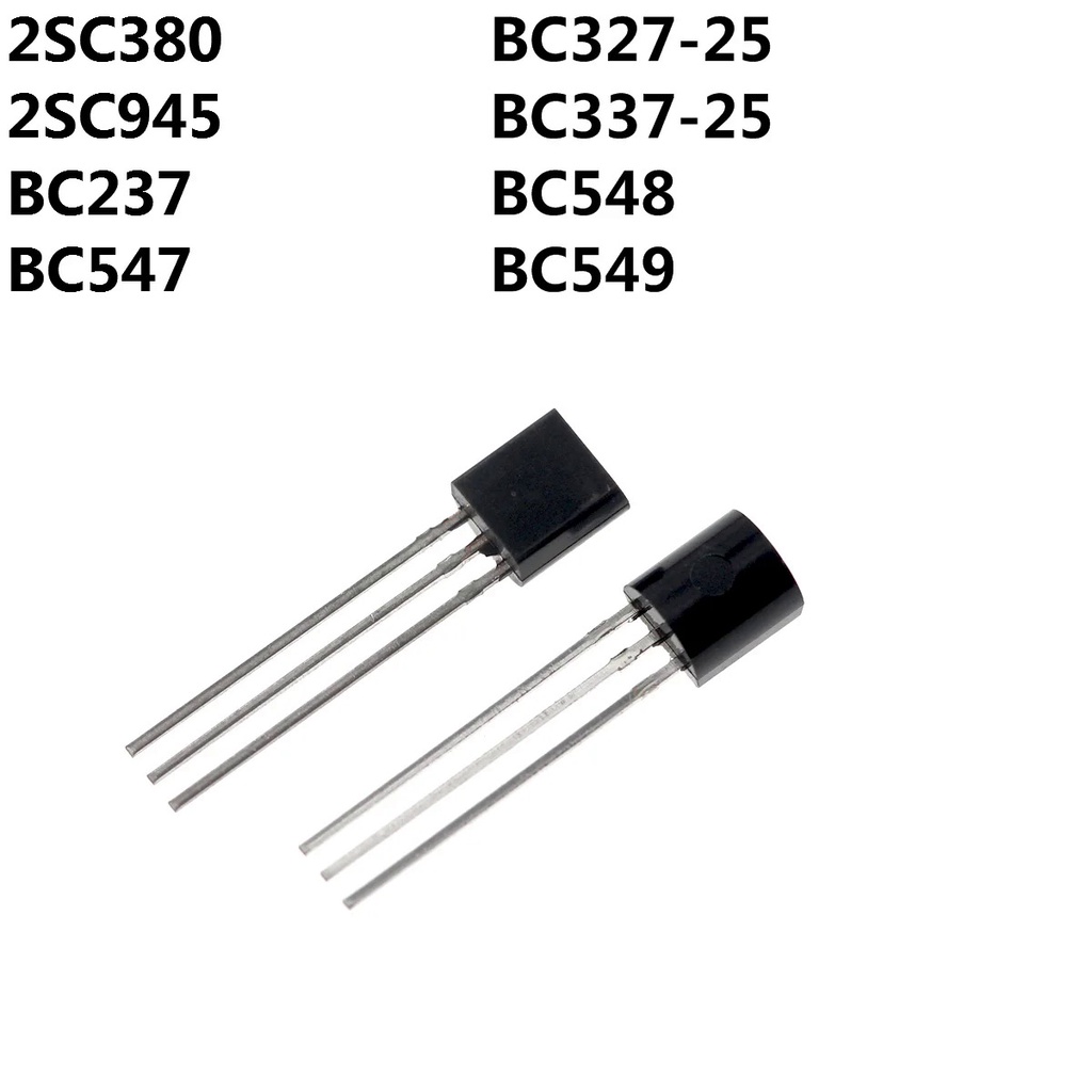 200pcs 2SC380 2SC945 BC237C BC327-25 BC337-25 BC547 BC548 BC549 Triode ทรานซิสเตอร์ TO-92 DIP