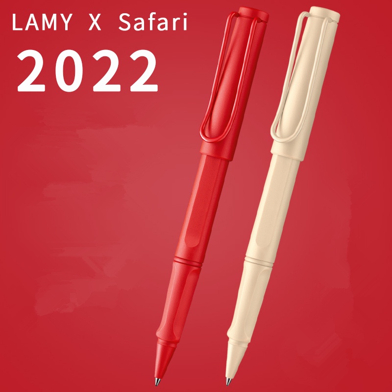 พร้อมส่ง | Lamy Safari ปากกาลูกกลิ้ง ลายสตรอเบอร์รี่ ครีม Co., Ltd. 2022 ปากกาลูกลื่น ครีมสตรอเบอร์รี่ สีแดงและสีขาว