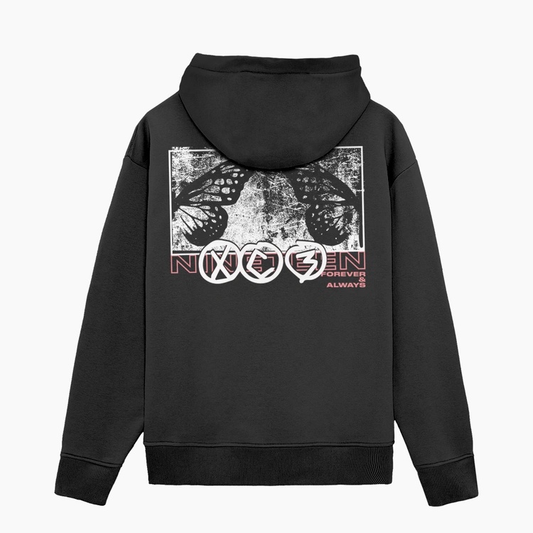 XC3 | GRUNGE BLACK HOODED SWEATER Mark Tuan