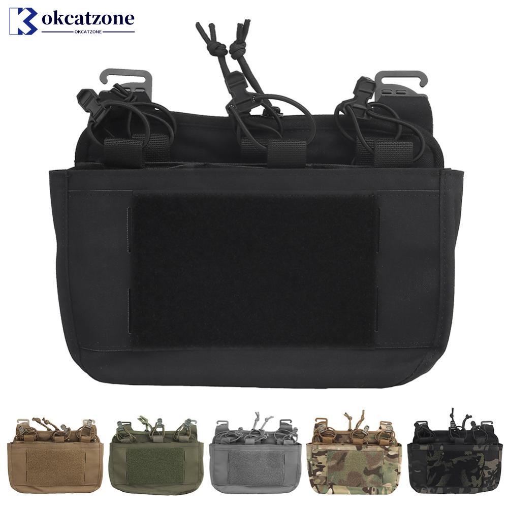 Okcatzone กระเป๋ายุทธวิธี DOPE ด้านหน้า ตะขอ G-hook Double Stack หน้าท้อง Fanny Pack ใส่กระเป๋าจิงโจ้ FCPC FCSK เสื้อกั๊ก U4Y6