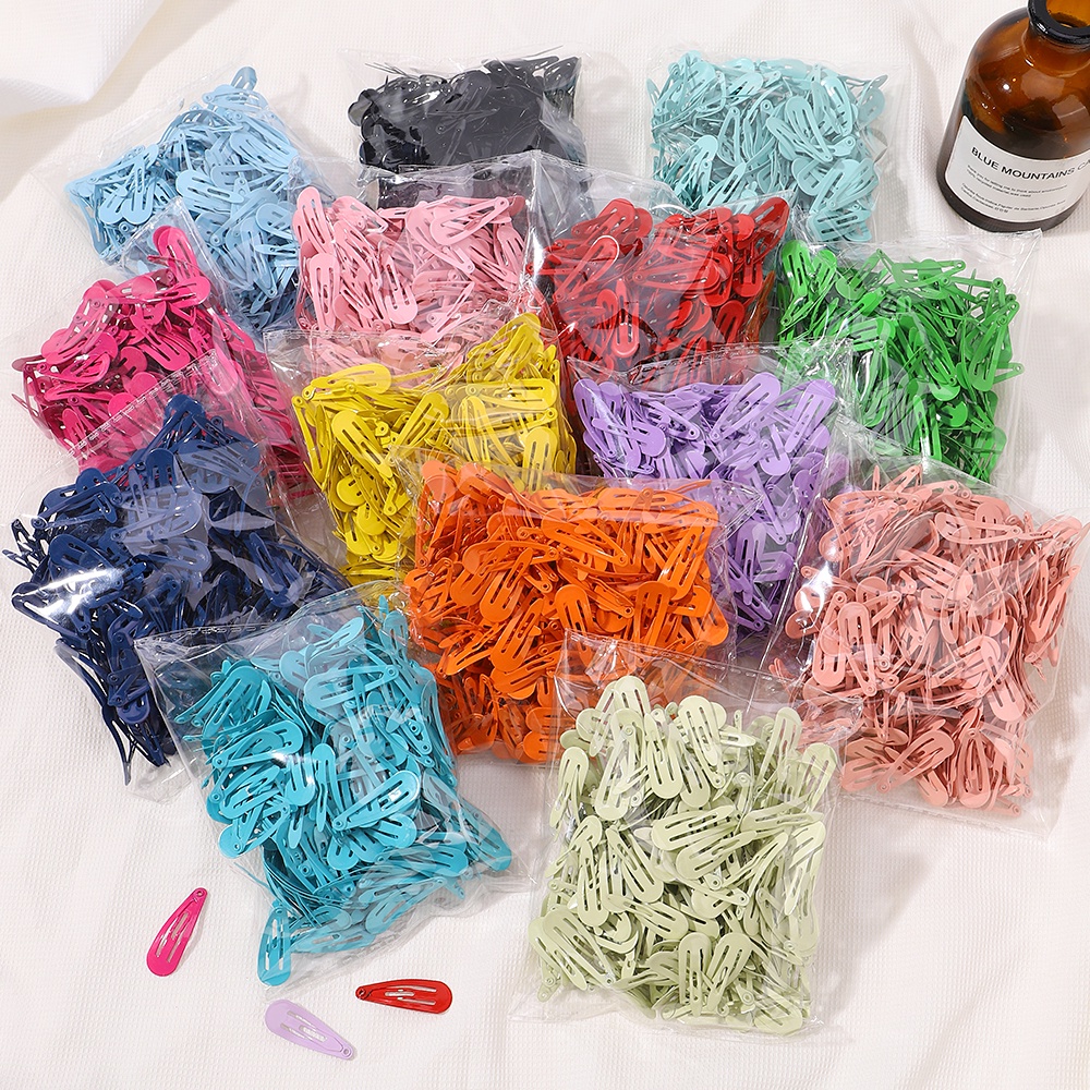 30 ชิ้น / เซต แฟชั่น เด็กผู้หญิง สีพื้น รูปหยดน้ํา กิ๊บติดผม ที่มีสีสัน หวาน เครื่องประดับผม ขายส่ง