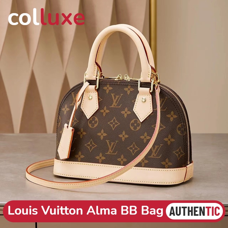 แบรนด์ใหม่และเป็นของแท้/หลุยส์วิตตอง Louis Vuitton กระเป๋ารุ่น Alma BB Bag กระเป๋าสะพาย Monogram 23.5cm M53152
