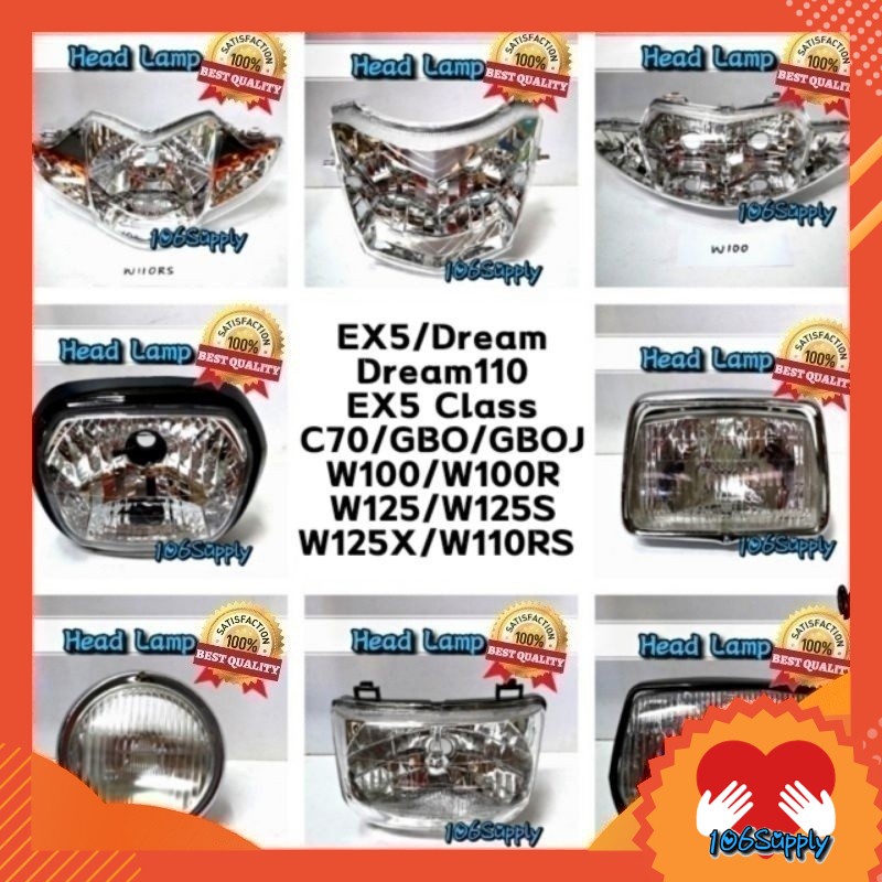 ไฟหน้า HONDA (EX5 Dream/Dream 110/EX5-C/C70/GBOJ/GBAO/W100R/W125/W125S/W125X/W110RS)