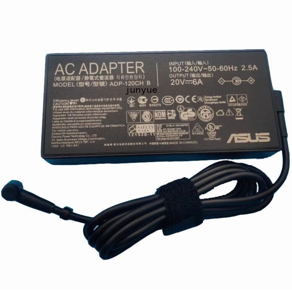 Asus 20V 6A 120W 4.5*3.0MM แล็ปท็อปชาร์จ ultra-thin อะแดปเตอร์แบบพกพาสําหรับ ZenBook Flip 15/Q537 UX