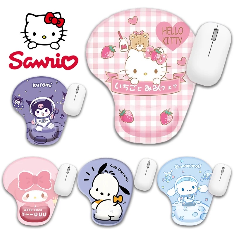 Sanrio Kuromi Cinnamoroll Melody Pachacco แผ่นรองเมาส์ ซิลิโคนนุ่ม กันลื่น สําหรับเล่นเกมคอมพิวเตอร์