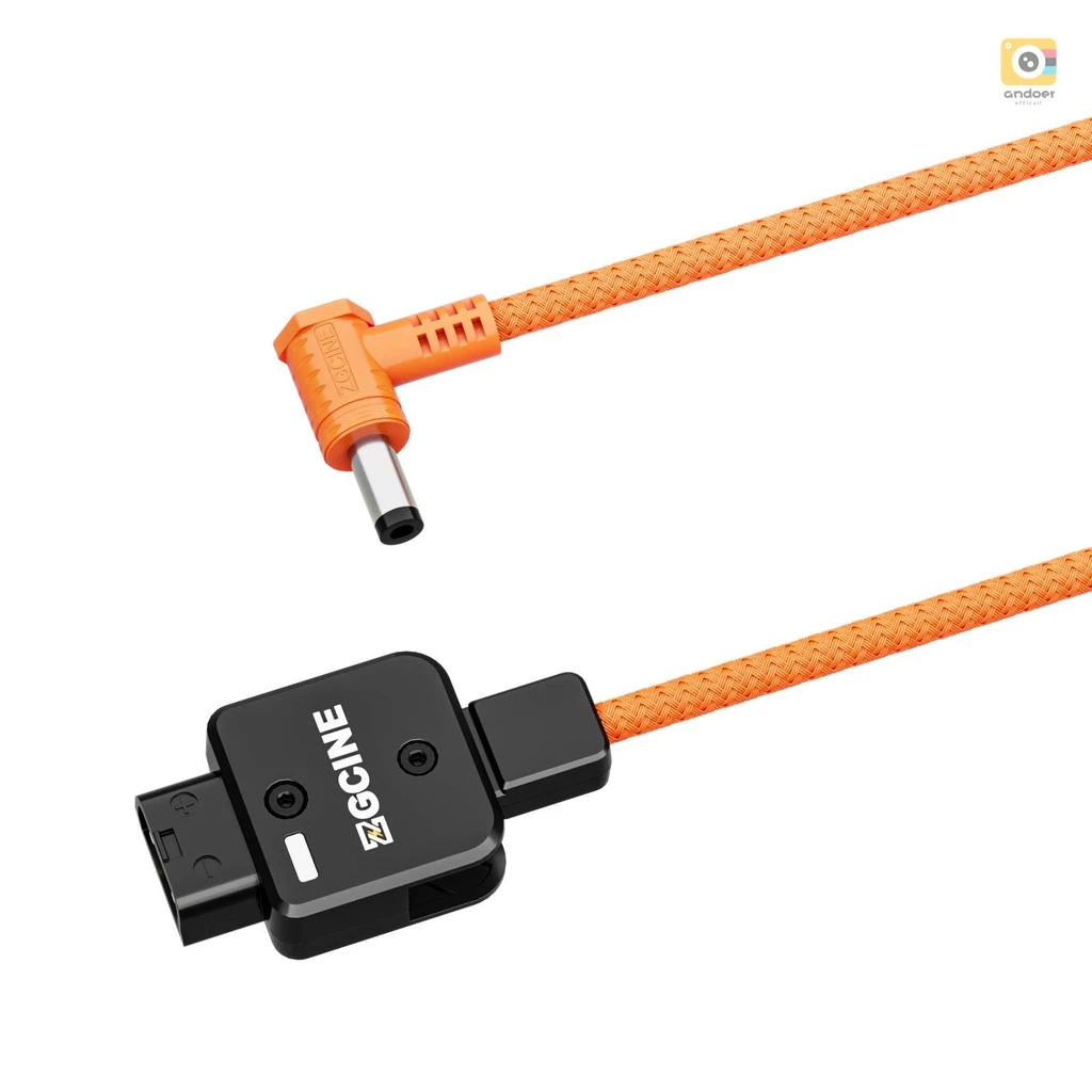 กล้อง DSLR ZGCINE สายเคเบิลเชื่อมต่อ หมุนได้ พร้อมเมาท์ 60 ซม. ชายกับ มม. 2.5 * 180 °สายไฟแบบถัก คอส สีทอง DC 5.5 D-Tap ยาว มม. และแบตเตอรี่ เป็น สําหรับกล้อง.