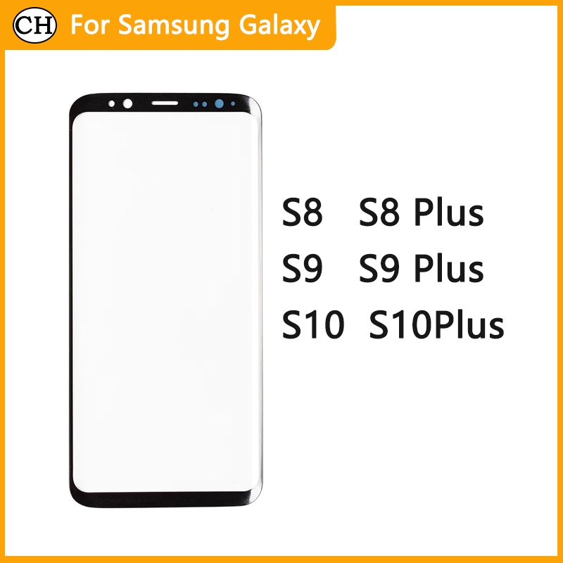 อะไหล่เลนส์กระจกหน้าจอสัมผัส ด้านหน้า ด้านนอก แบบเปลี่ยน สําหรับ Samsung Galaxy S8 S9 G960 S9 Plus S10 Note 8 9 10 20 Plus 1 ชิ้น