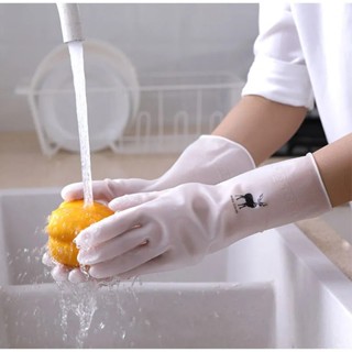 ถุงมือทำความสะอาด ถุงมือยางล้างจานปกป้องมือของคุณ สวมใส่สบาย