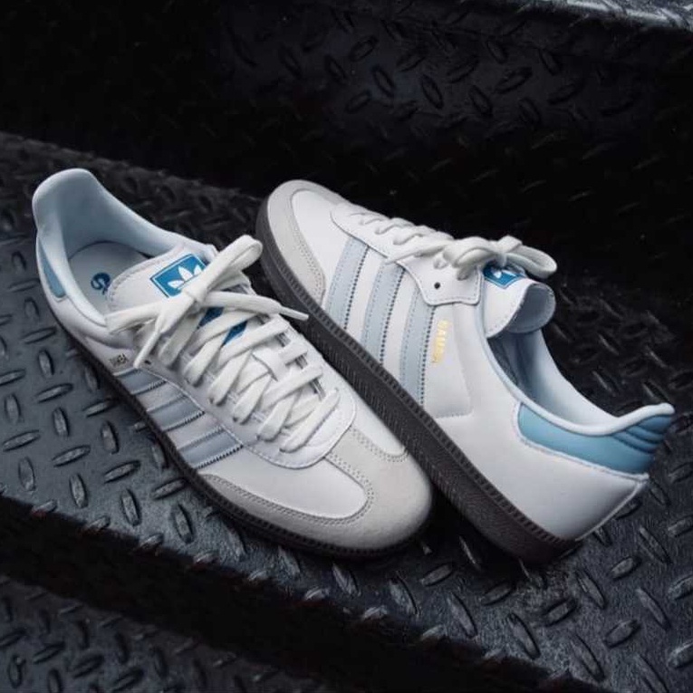 Adidas Samba และ White Halo Blue Original รองเท้า sports