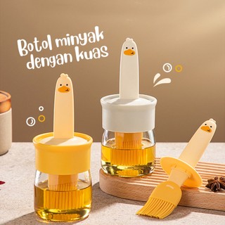 [UNIK88] Botol Minyak Kecap Saus Dengan Kuas BL2320 Kitchen Oil Bottle with Silicon Brush/Tempat Penyimpanan Bumbu Dapur 2in1