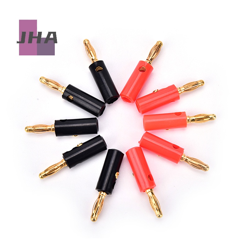 JHA ใหม่ ปลั๊กกล้วยเชื่อมต่อลําโพง 4 มม. สีทอง 10 ชิ้น รูปที่ 7