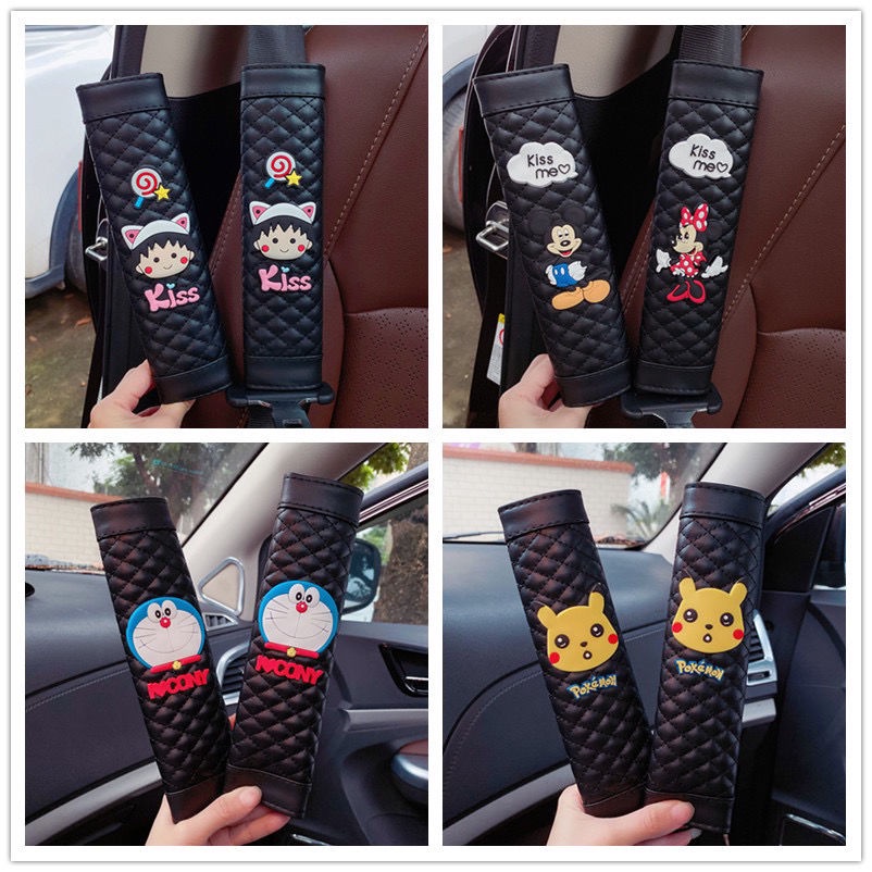 ปลอกหุ้มเข็มขัดนิรภัย หนัง PU ลายการ์ตูนน่ารัก เหมาะกับสี่ฤดู สําหรับผู้หญิง