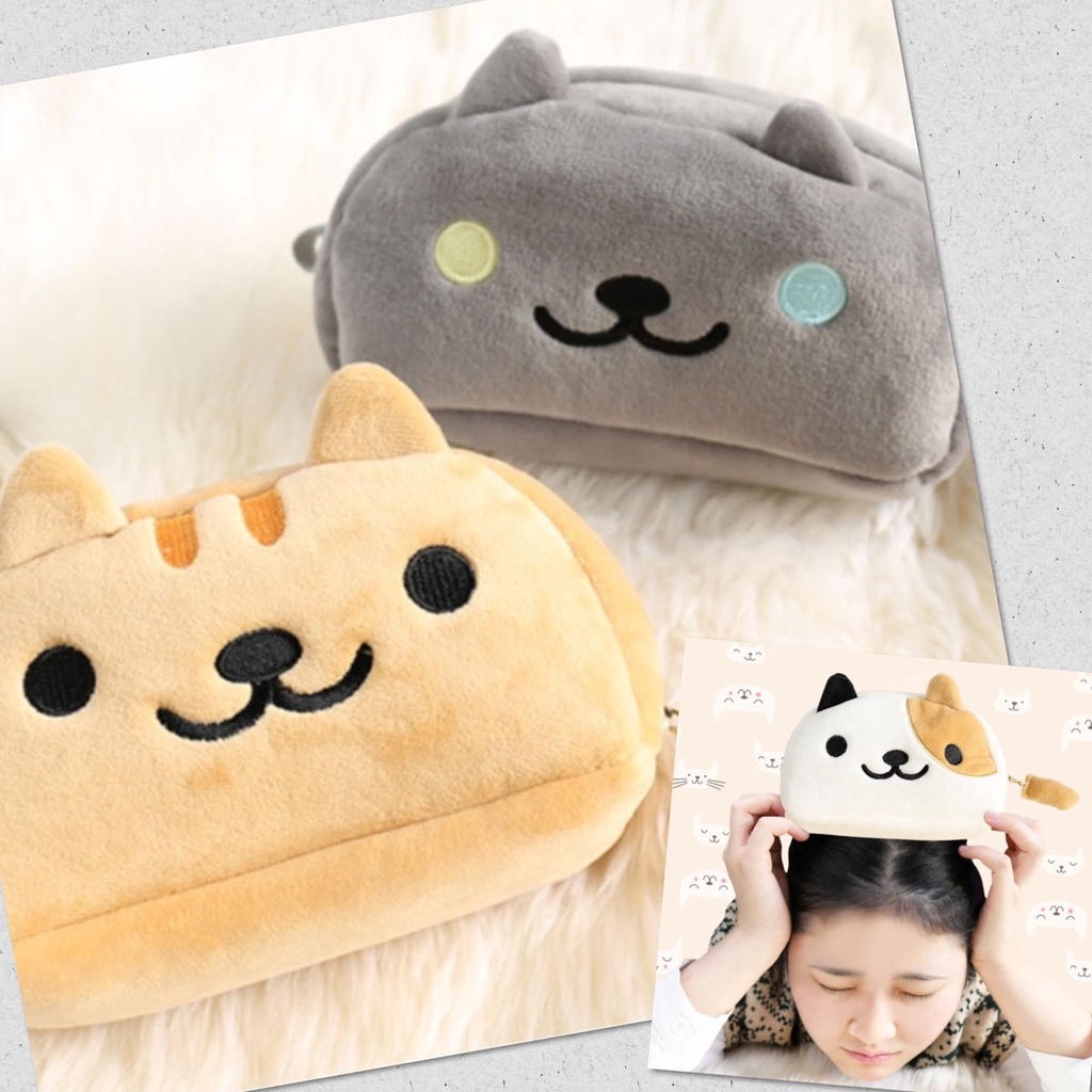 😋 กระเป๋าดินสอ แมว ขนนุ่ม มีซิป กล่องดินสอ กระเป๋าใส่เครื่องเขียน เกรดพรีเมี่ยม 😋