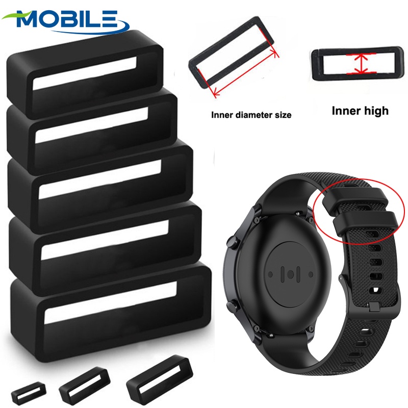 ที่ยึดสายนาฬิกาข้อมือ ซิลิโคนนุ่ม - วงกลมกิจกรรม 12/14/16/18/20 มม. - ตัวล็อกสายนาฬิกา - ตัวเก็บสายนาฬิกาข้อมือ - แหวนห่วงสายนาฬิกา - อุปกรณ์เสริมสําหรับนาฬิกา