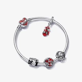 กำไลข้อมือแบบบีด สไปเดอร์แมน จากซีรีย์ Marvel ทำเองได้ง่าย ของขวัญพิเศษจากเงินSterling 925