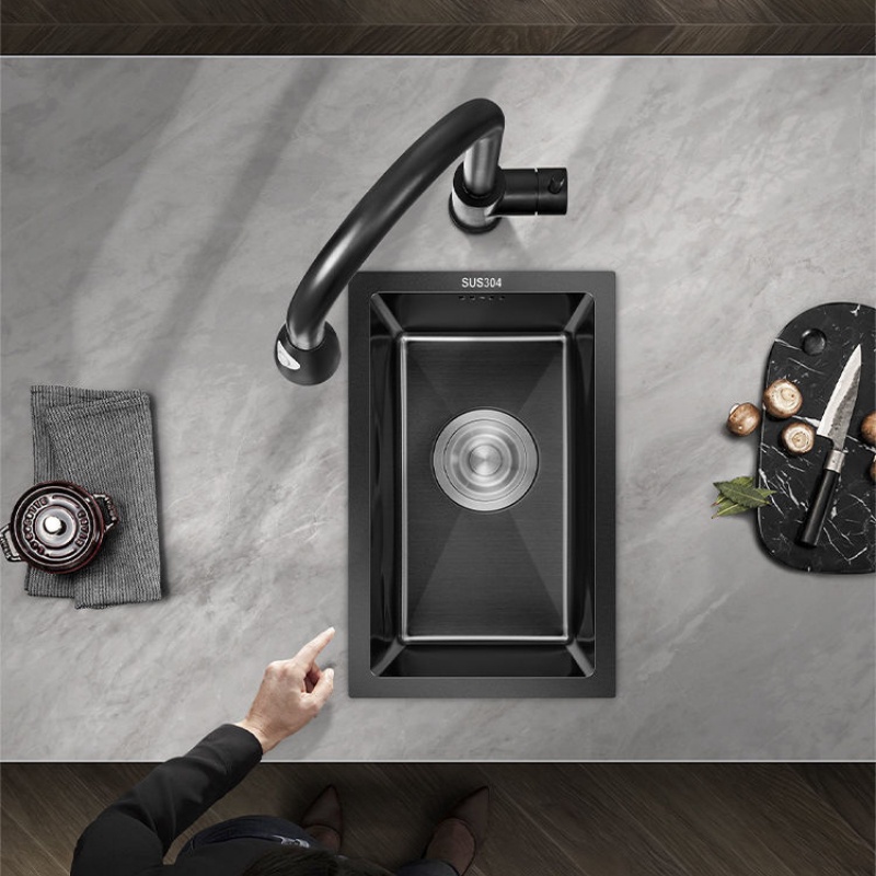 SUS304ซิงค์ล้างจาน ซิงค์ล้างจานสแตนเลส อ่างล้างจานสแตนเลส 304 สีดำblack stainless steel sink - รูปที่ 5