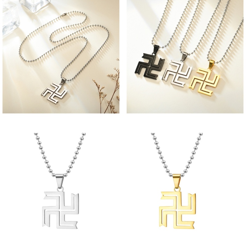 Bbd อินเทรนด์พุทธ Swastika จี้สร้อยคออะนิเมะสมัยใหม่แรงบันดาลใจ Clavicle Chain