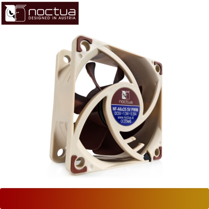 NOCTUA NF-A6x25 5V PWM | 60x60x25mm 4-Pin 3000RPM