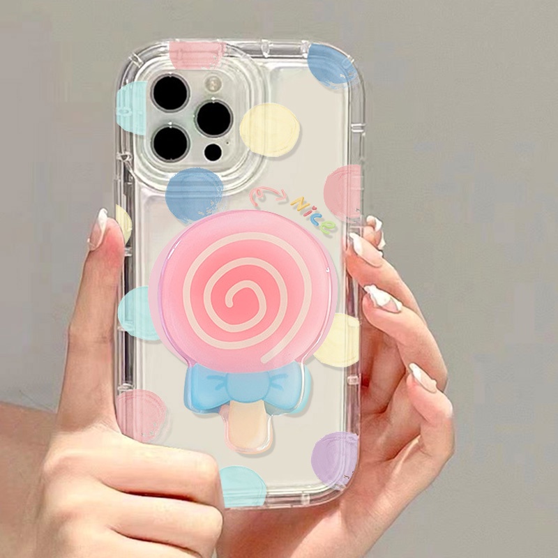 กันกระแทกกับผู้ถือสำหรับ for iPhone 11 14 15 Pro Max 6 6s 7 8 Plus XR XS Max 11 13 12 Pro Max SE 3 ปกโทรศัพท์ทาสีการ์ตูน