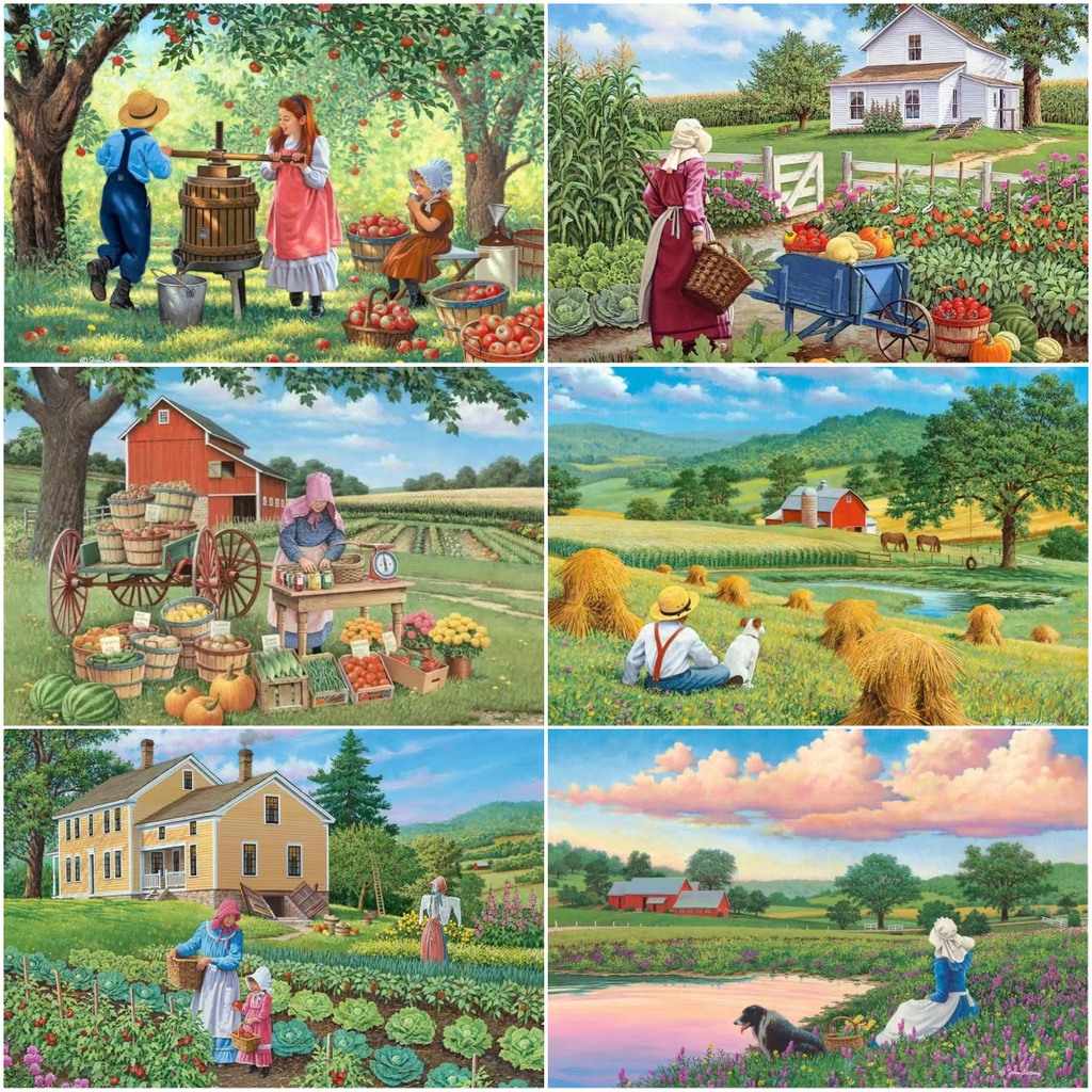 ปริศนา 【Pastoral Life】Jigsaw Puzzle 300/500/1000 ชิ้นไม้ปริศนาการจัดส่งที่รวดเร็วปริศนาของขวัญวันเกิดปริศนาอะนิเมะที่กำหนดเอง
