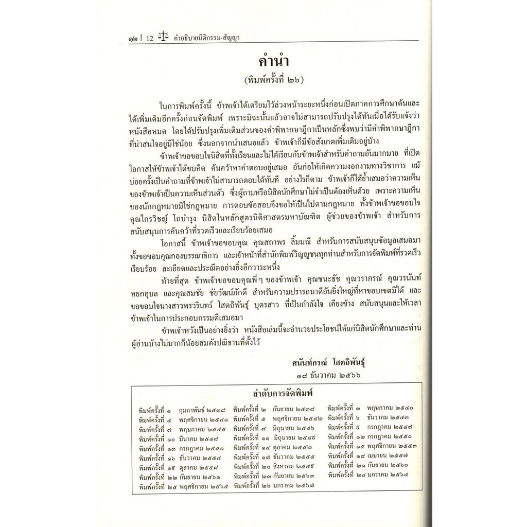 (แถมปกใส) หนังสือกฎหมาย คำอธิบายนิติกรรมสัญญา ศาสตราจารย์ ดร. ศนันท์กรณ์ โสตถิพันธุ์ TBK1152 sheetandbook