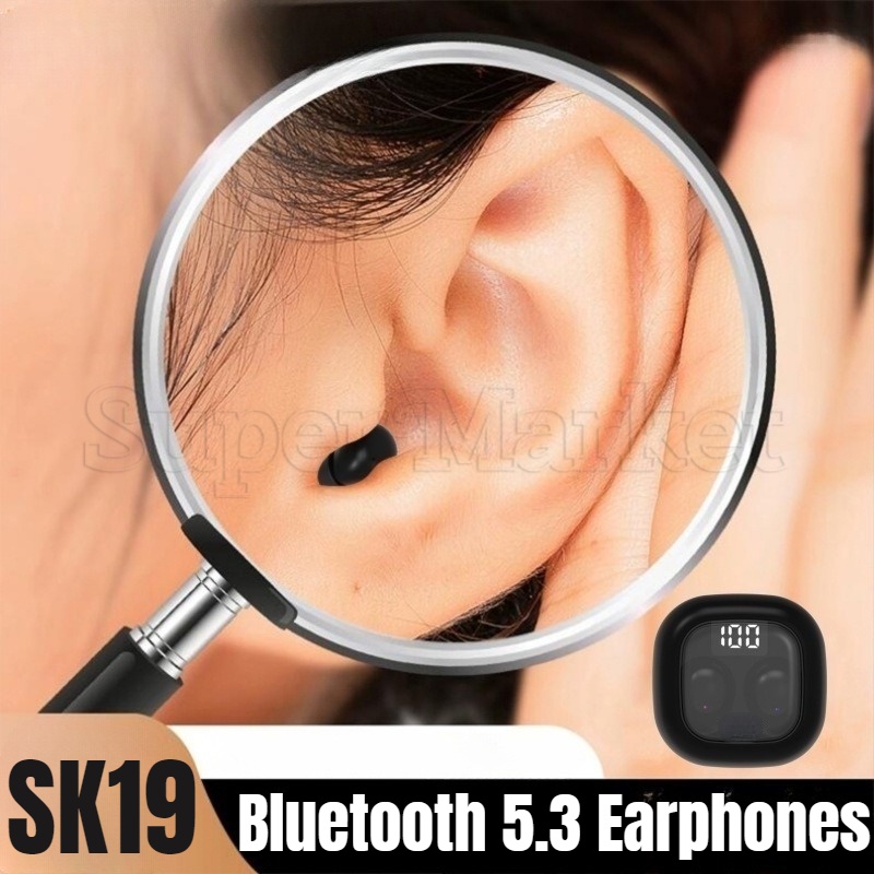Sk19 หูฟังบลูทูธ - หูฟังอินเอียร์ไร้สาย - หูฟังอินเอียร์ไร้สาย - HIFI ลดเสียงรบกวนสเตอริโอ - หูฟังกี