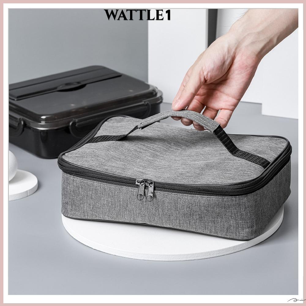 Wttle กระเป๋าอาหารกลางวัน ทรงสี่เหลี่ยม เก็บความเย็น แบบพกพา ขนาดใหญ่ สําหรับอาหารเช้า