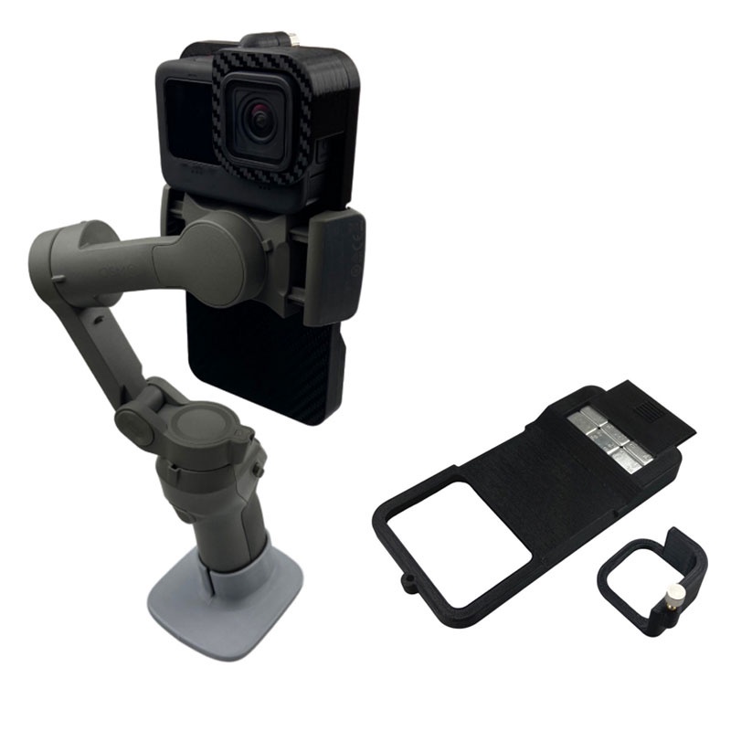 Stabilizer Gimbal SWITCH Mount แผ่นอะแดปเตอร์สําหรับ GoPro Hero 9 สีดํา DJI OM 4 /OSMO Mobile 3 สวิท
