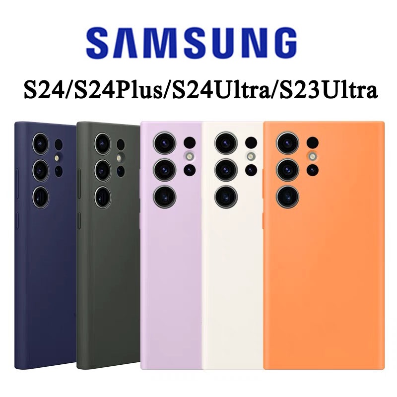 เคส Samsung Galaxy S22 S23 S24 Ultra Plus S24ultra S23ultra ซัมซุง เอส24อัลตร้า เคสซิลิโคนนิ่ม กันกล้อง สีพาสเทล TPU หนา