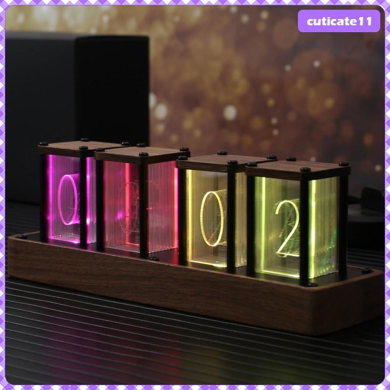 [Cuticate1] นาฬิกาหลอด Nixie ปรับ RGB จอแสดงผล LED มัลติฟังก์ชั่นนาฬิกา Nixie Tube