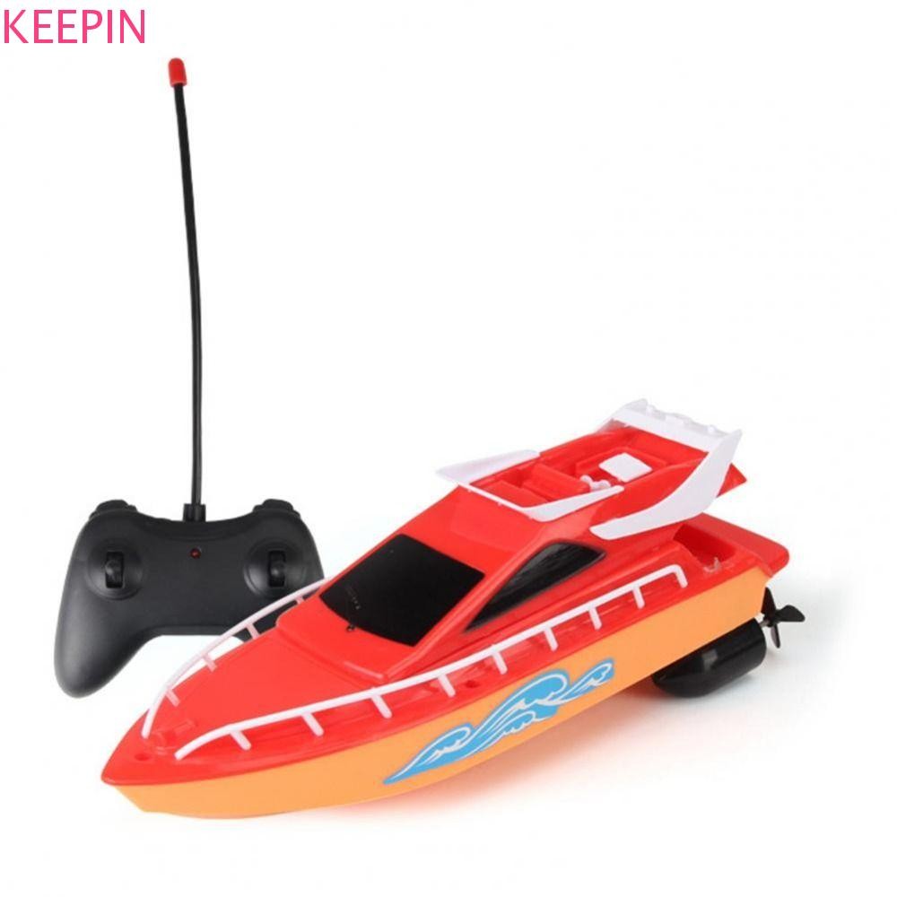 Keepin รีโมทคอนโทรล Speedboat, ความเร็วสูงเล่นน้ําเรืออิเล็กทรอนิกส์, ของเล่นเด็กไร้สาย Plesatic กันน้ํา RC เรือของเล่นกลางแจ้ง