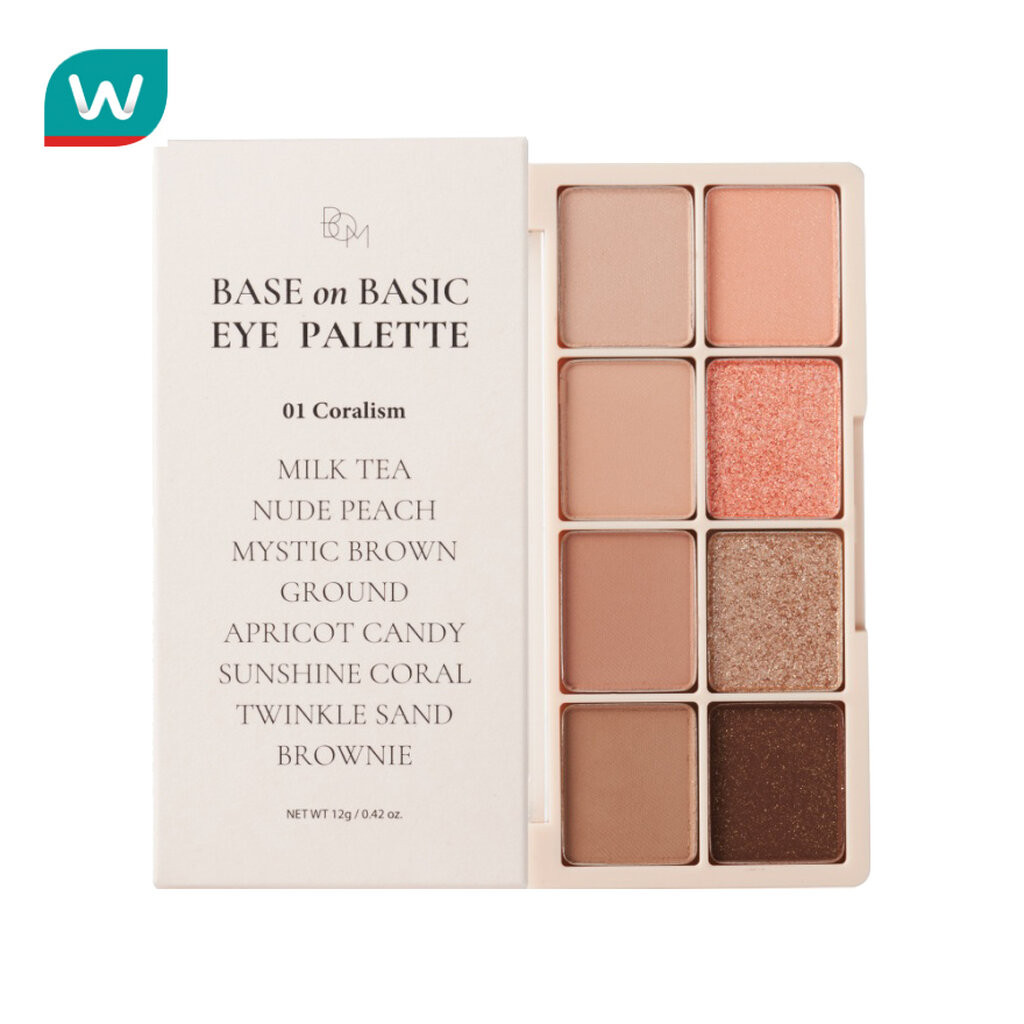 BOM บี.โอ.เอ็ม เบส ออน เบสิค อาย พาเลท 12ก. 01 คอรัลลิซึ่ม