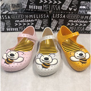 【พร้อมส่ง】Newmelissaϟ รองเท้าแตะเจล พื้นนิ่ม ลายผึ้งน้อย สําหรับเด็ก