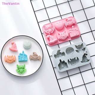 Thevantin แม่พิมพ์ซิลิโคน อีพ็อกซี่ รูปค้างคาว ฮาโลวีน น่ากลัว 6 ช่อง สําหรับทําขนมช็อคโกแลต เค้ก ขนมหวาน DIY