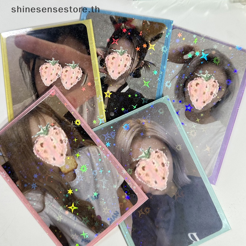 Shine กระเป๋าใส่โฟโต้การ์ด การ์ดรูปภาพ ลายดาว Kpop Idol กลิตเตอร์ 50 ชิ้น ต่อแพ็ค