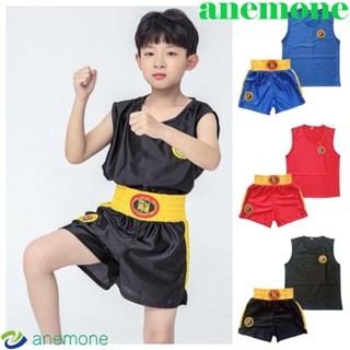 Anemone ชุดชกมวยมังกร ฟรีกางเกงขาสั้น MMA กางเกงขาสั้น และเสื้อยืด ระบายอากาศ สําหรับเด็ก