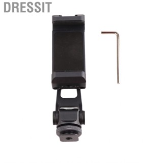 Dressit Universal Phone Clamp Aluminum Alloy Holder with 360° Rotation Cold Shoe 1/4in Screw Hole