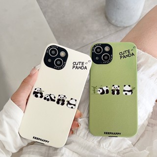 เคสโทรศัพท์มือถือเจลนิ่ม ป้องกันกล้อง กันกระแทก ลายแพนด้า สําหรับ IPhone 11 12 13 14 Pro Max