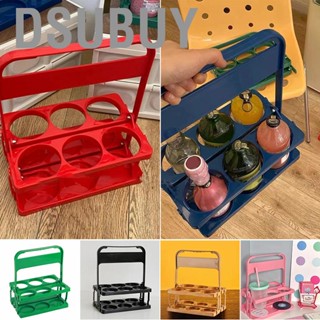 Dsubuy Portable Beer Bottle Rack Pure Color Foldable  Storage Picnic Handle