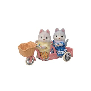 Sylvanian Families ชุดตุ๊กตา และเฟอร์นิเจอร์ [ชุดปั่นจักรยานนากาโยชิ - Husky Siblings] Df-15