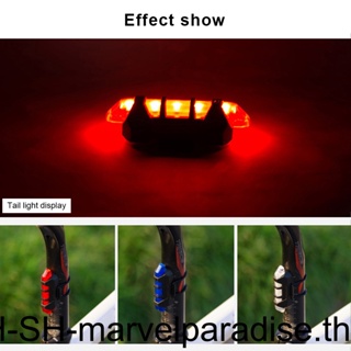 【Mapde】ไฟท้ายจักรยาน Led 1 2 3 5 ดวง ชาร์จ USB กันน้ํา สีฟ้า แดง ขาว สําหรับเอาตัวรอด ฉุกเฉิน