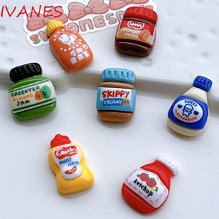 Ivanes ขวดเครื่องปรุง แม่เหล็กติดตู้เย็น เรซิน น่ารัก ขนาดเล็ก น้ําหนักเบา ของขวัญวันเกิด 9 ชิ้น ต่อชุด