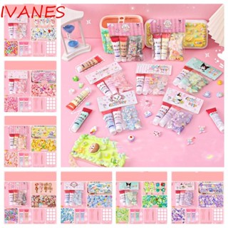 Ivanes กิ๊บติดผม กาวครีม หลากสี ลูกปัด เครื่องปั้นดินเผา DIY อุปกรณ์เสริม เคสโทรศัพท์ วัสดุชุด Kawaii เรซิน DIY เครื่องมือ Guka วัสดุ แพ็คเกจของเล่นเด็ก