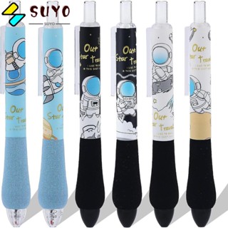 Suyo ปากกาลูกลื่น แบบพลาสติก 0.5 มม. ทนทาน สีดํา สําหรับสํานักงาน 6 ชิ้น