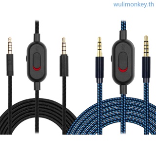 Wu สายเคเบิลถัก OFC คุณภาพสูง สําหรับหูฟังเกมมิ่ง AstroA10 A40 พร้อมปุ่มปิดเสียง