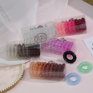 kingmallshop (ร้านไทย) (OP889) ยางรัดผมเกลียว พลาสติก 9 ชิ้น สำหรับผู้หญิง